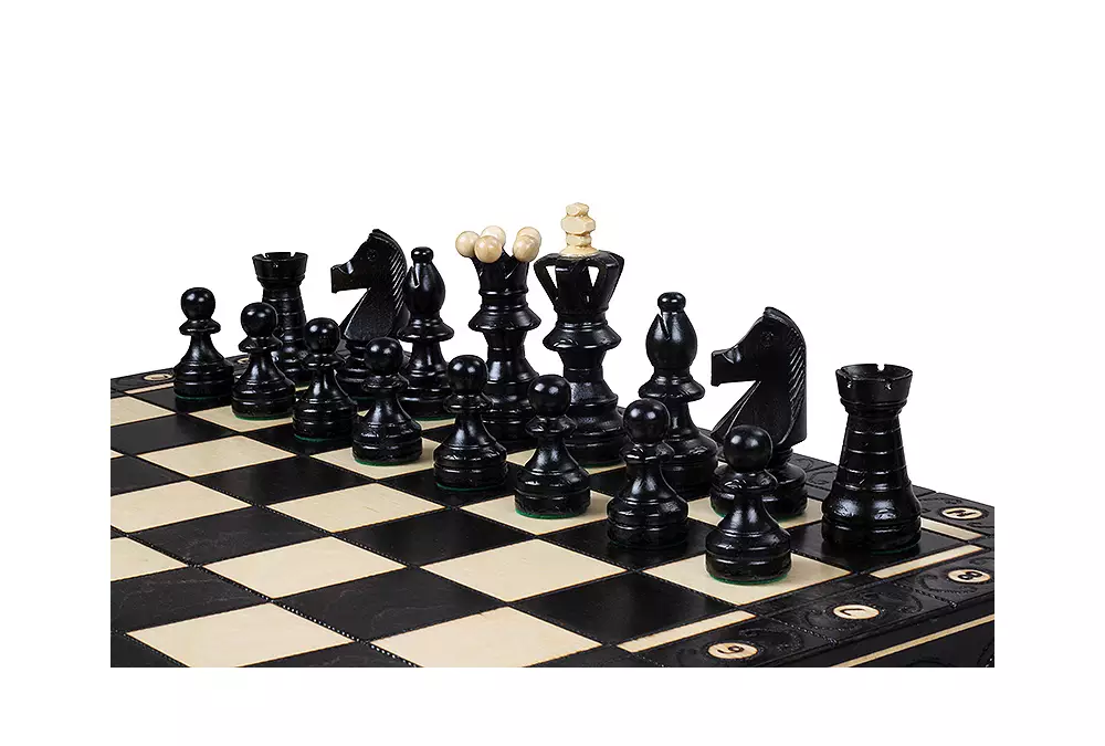 SZACHY AMBASADOR New Line (55x55cm) kolor czarny